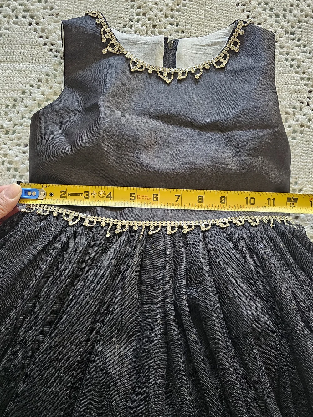 Black Sequin Tulle Party Dress Girls Formal Occasion